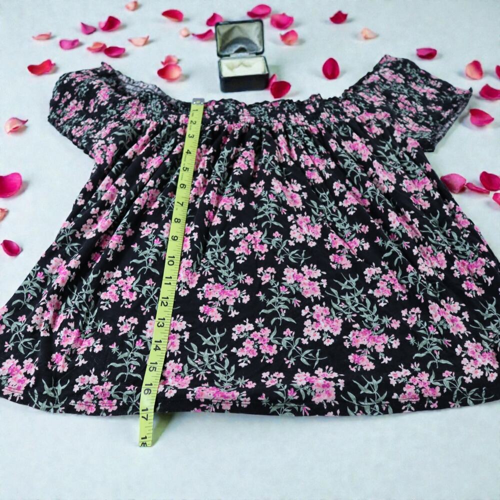 American Eagle Soft & Sexy Floral Off Shoulder Top Large